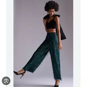 Maeve Green Sequin Pants